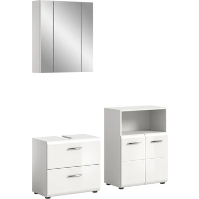 Abbildung von INOSIGN Badmöbel Set Florenz, 3 tlg. bestehend aus: Midischrank, Waschbeckenunterschrank &amp;, Spiegelschrank, Badezimmer, Bad Kombination,