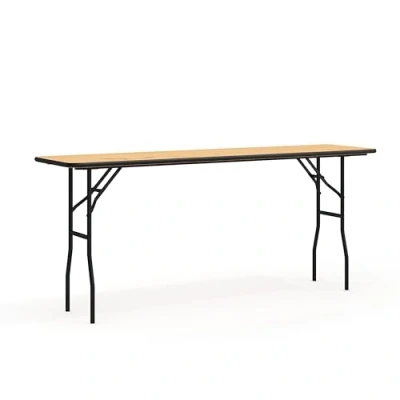 Abbildung von Flash Möbel 45,7 x 182,9 cm rechteckig Holz faltbar Training/Seminar Tisch mit Smooth Transparente Beschichtung Finished Top