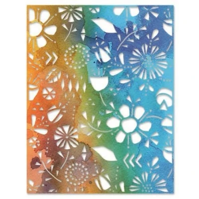 Abbildung von Sizzix Thinlits Die Folk Flowers 665363 Tim Holtz (04 21)