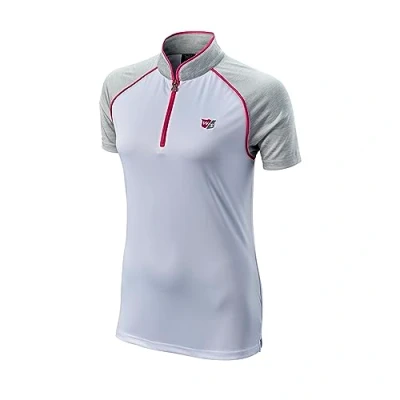 Abbildung von Wilson Staff Damen Golf Poloshirt, Zipped Polo, Kurzarm mit Reißverschluss, Polyester