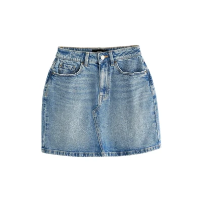 Abbildung von Next Regular FIT Hourglass Jeansrock, Damen, Größe: 38, Mid blue