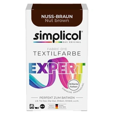 Abbildung von Simplicol Textilfarbe Expert Nuss Braun 150g, Farberneuerung Farbauffrischung Batik Textilfärbemittel