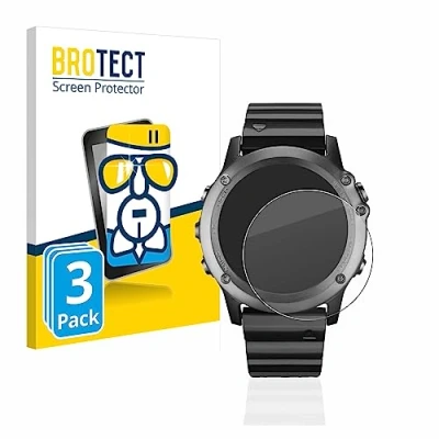 Abbildung von BROTECT Schutzglas für Garmin fenix 3/3 HR (3 Stück) Schutzfolie Panzer Folie Glas [Extrem Kratzfest 9H, Anti Fingerprint, Ultra Transparent]