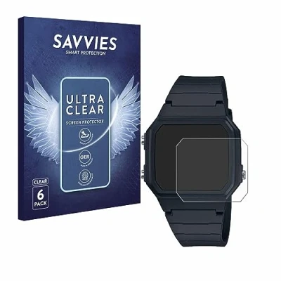 Abbildung von Savvies 6 Stück Schutzfolie für Casio W 217H 1AVCF Displayschutz Folie Ultra Transparent