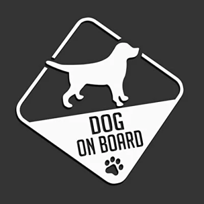 Abbildung von Dog on Board XXL 0232 (weiß) // Sticker OEM JDM Style Aufkleber