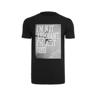 Abbildung von Mister Tee I&#039;M NOT Arrogant JUST GOOD Tshirt print, Herren, Größe: Large, Black