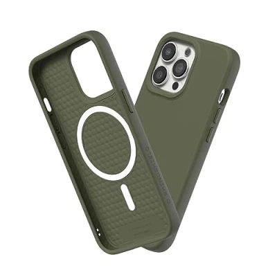 Abbildung von RhinoShield Case kompatibel mit [iPhone 13 Pro] SolidSuit MagSafe Stoßdämpfende &amp; schlanke Schutzhülle Premium Finish 3.5 Meter Fallschutz Algengrün