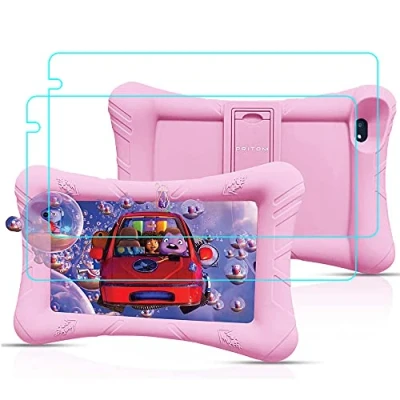 Abbildung von YGoal Tempered Glass für Pritom Kids 7 Zoll, (2 Stück) 9H Härte Anti Kratzen Blasenfrei Schutzglas Displayschutzfolie Zoll