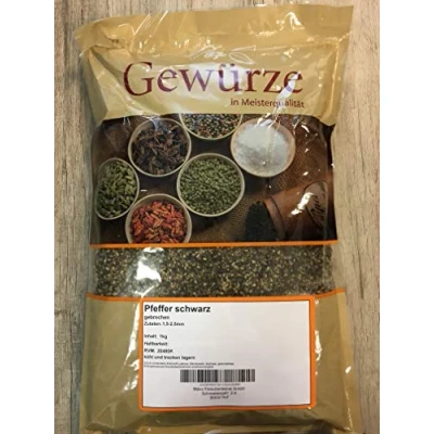 Abbildung von Pfeffer schwarz geschrotet, gebrochen 1 Kg Beutel 1A Spitzenqualität
