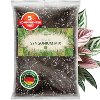 Abbildung von ORAGARDEN Syngonium Erde für Zimmerpflanzen und Garten 3L Substrat Pflanzen, Palmen, Blumen, Grünpflanzen 5 Komponenten Blumenerde