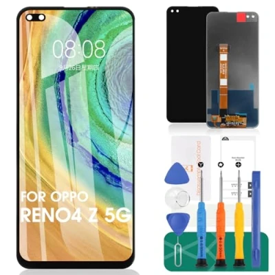 Abbildung von für Oppo Reno4 Z 5G Bildschirm Ersatz CPH2065 LCD Display Reno 4Z Touchscreen Digitizer Montage Reparatursets (Schwarz)