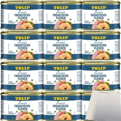 Abbildung von Tulip Klassisch Frühstücksfleisch VPE (12x200g Dose) + usy Block