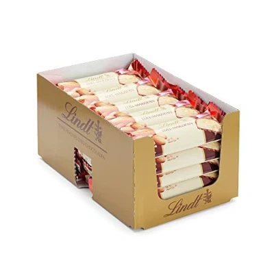 Abbildung von Lindt Schokolade Marzipan Riegel 25 x 50 g im Thekendisplay 1250 Pures umhüllt von dunkler Schokoriegel Schokoladen Großpackung Schokoladengeschenk