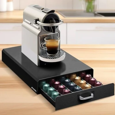 Abbildung von Navaris Kapselspender Kapselhalter für Nespresso &amp; andere Kapseln Aufbewahrung