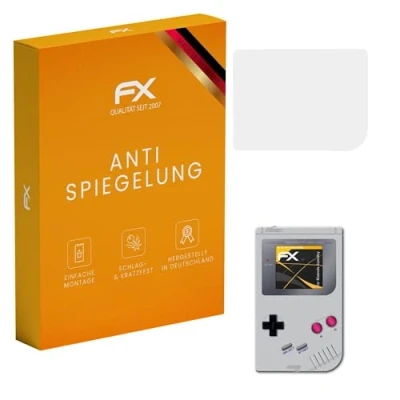 Abbildung von atFoliX Panzerfolie kompatibel mit Nintendo GameBoy Schutzfolie, entspiegelnde und stoßdämpfende FX Folie (3X)