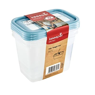 Abbildung von keeeper Vorratsdose 3069168028600, PP, (3 tlg), Mia Magic 3x1000 ml Lebensmittelbehälter Set
