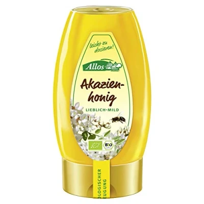 Abbildung von Allos Akazienhonig in der Spenderflasche (250 g) Bio