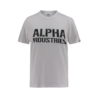 Abbildung von Alpha Industries CAMO Tshirt print, Herren, Größe: Small, White