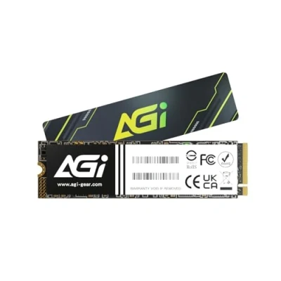 Abbildung von AGI AI818 1TB M.2 PCIe Gen4x4 NVMe 2280 SSD, 3D NAND, HMB, Lesegeschwindigkeit von bis zu 4700MB/s, kompatibel mit Laptop und Desktop Computer (PC)