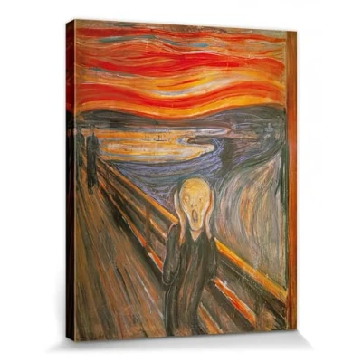 Abbildung von 1art1 Edvard Munch Poster Der Schrei, 1893 Bilder Leinwand Bild Auf Keilrahmen XXL Wandbild Kunstdruck Als Leinwandbild 50x40 cm