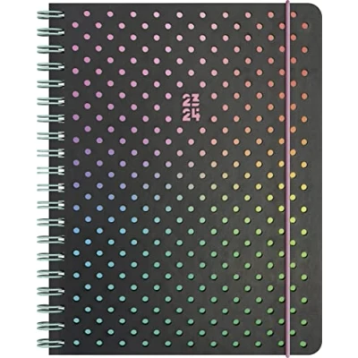 Abbildung von BRUNNEN Schülerkalender „Disco“ 2023/2024 2 Seiten = 1 Woche A6 schwarz/pink