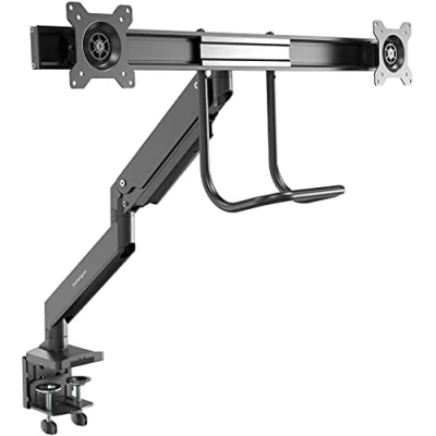 Abbildung von StarTech.com Doppel Monitorarm Heavy Duty Tüllen / Schreibtischklemmenhalterung, Klemme, 16 kg, 43,2 cm (17 Zoll), 81,3 (32 100 x mm, Schwarz