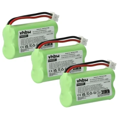 Abbildung von vhbw 3X NiMH Akku 700mAh (2.4V) kompatibel mit schnurlos Festnetz Telefon Siemens Gigaset A26, A260, A260 Duo Ersatz für V30145 K1310 X359, X383.