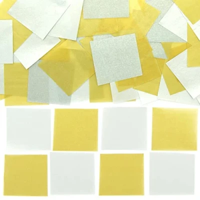 Abbildung von Baker Ross FE977 Gold und Silber Seidenpapier Quadrate 3000 Stück, kreativer Kunst Bastelbedarf für Kinder, ideal Bastelaktivitäten, Collagen Displays