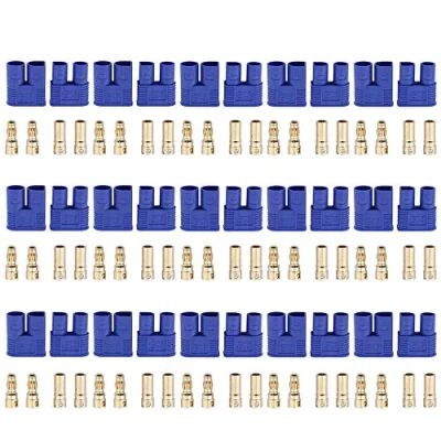 Abbildung von GTIWUNG 15 Paar EC3 Bananenstecker Weiblich Maennlich Rundstecker, 3.5mm Anschlussstecker + Buchse Set Goldstecker Für RC ESC Akku LIPO Motor