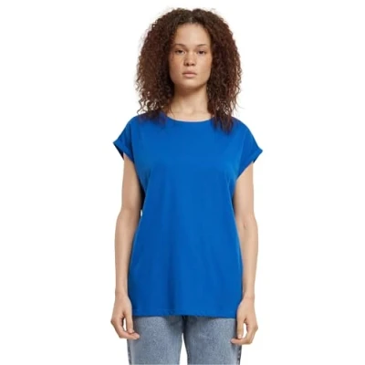 Abbildung von Urban Classics Extended Shoulder Tshirt basic, Damen, Größe: Small, Sporty blue