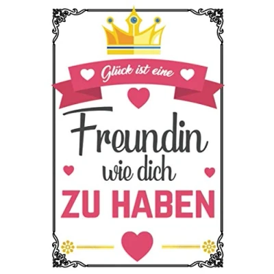Abbildung von Glück ist eine freundin wie dich zu haben: A5 Notizbuch für die beste Freundin, Geschenk geburtstag geschenk, freundschaftsgeschenke