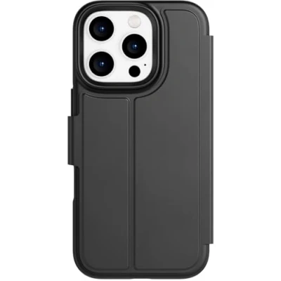 Abbildung von tech21 EvoLite Wallet für iPhone 16 Pro 3 Kartenfächer Impact Protection Case Schwarz