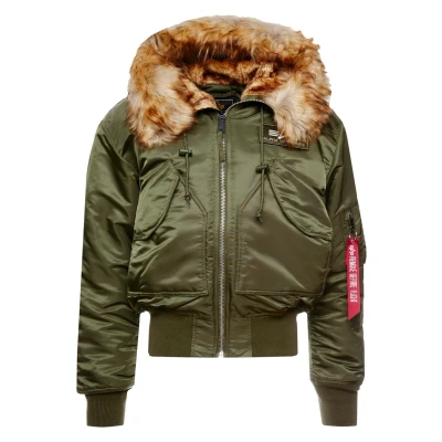 Abbildung von Alpha Industries 45P Hooded Custom Winterjacke, Herren, Größe: Small, Dark green
