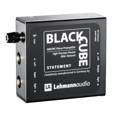 Abbildung von Lehmann Audio Black Cube Statement Phonovorverstärker (MM/MC, 103 x 108 45 mm), Schwarz