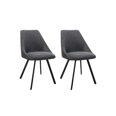 Abbildung von byLIVING Esszimmerstuhl &quot;Jasper (2er Set)&quot;, (Set), Sitzschale 360drehbar, Metall schwarz, Küchenstuhl, diverse Bezüge