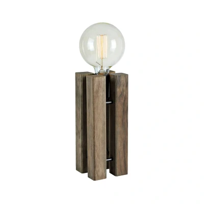 Abbildung von Tischleuchte Lodge, Höhe 28 cm, braun, Holz