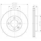 Abbildung von TEXTAR PRO 92012103 Bremsscheibe 239 20 04/05 100 innenbelüftet beschichtet ohne Radbefestigungsbolzen, Radnabe VOLKSWAGEN: GOLF 1 Cabriolet