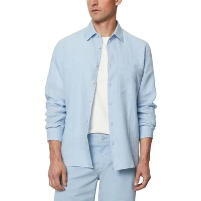 Abbildung von Marc O&#039;Polo KENT COLLAR, LONG SLEEVES, ONE Rectangular Chest POCKET, Style Hemd, Herren, Größe: XXL, Homestead blue