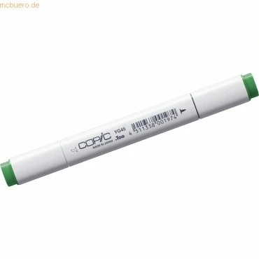 Abbildung von COPIC Classic Marker Typ YG 45, Cobalt Green, professioneller Layoutmarker, mit einer breiten und feinen Spitze
