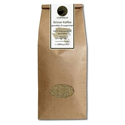 Abbildung von Grüner Kaffee gemahlen Indien Robusta (Rohkaffee 1000g)
