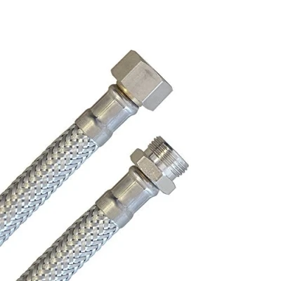 Abbildung von H2O Flex® Panzerschlauch 3/8&quot; Überwurfmutter x Außengewinde, IG/AG Flexschlauch DN8 Verbindungsschlauch für Armatur Sanitär Schlauch mit Trinkwasserzulassung 300mm
