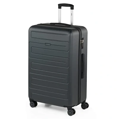 Abbildung von SKPAT Koffer Groß 4 Räder Großer Leichte Reisekoffer mit Rollen Groß. für Flugzeuge Hartschale Geprüftem Schloss Trolley 175070, Antrazit