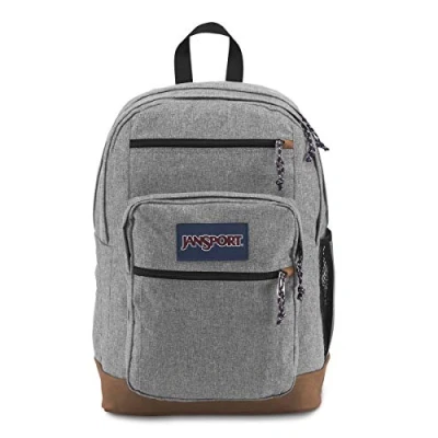 Abbildung von JanSport Rucksack mit 15 Zoll Laptophülle, Grau Letterman Große Computertasche 2 Fächern, Ergonomische Gurte Tasche für Herren, Damen
