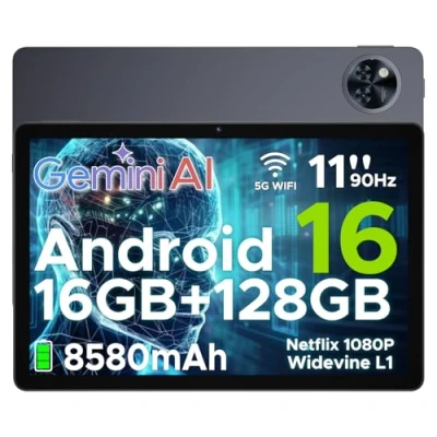 Abbildung von DOOGEE U11 Android 16 Tablet 11 Zoll Gemini AI 16GB RAM +128GB ROM (2TB TF) 8580mAh Gaming Unisoc T7200 Octa Core 13MP+5MP Tablets PC 2.4G+5G WLAN GMS/ WidevineL1/ 3.5mm Audio/GPS/Face ID/OTG
