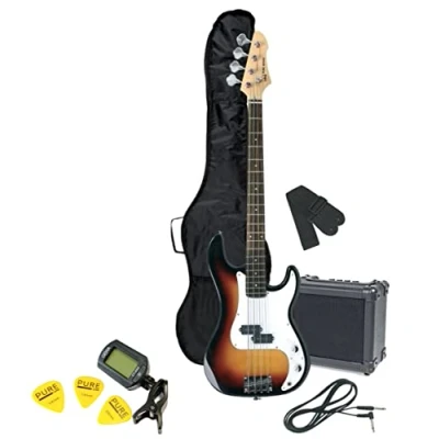 Abbildung von GEWA E Bass Pack 3 Tone sunburst RCB 100 inkl. Verstärker, Tasche, Tuner, Gurt, Kabel, Plektren PS502573 ***NEU***