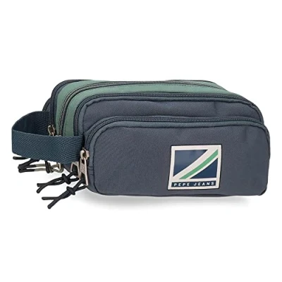 Abbildung von Pepe Jeans Tom Federmäppchen Blau 22x10x9 cm Polyester