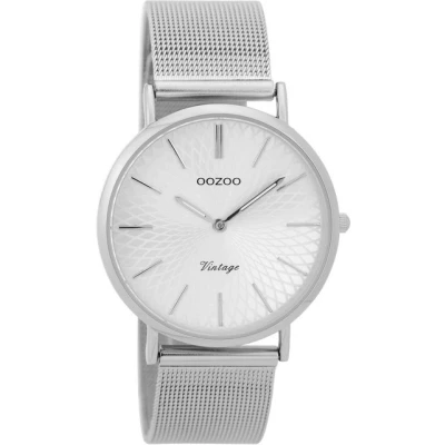 Abbildung von Oozoo Vintage Series Mineralglas Uhr, Damen, Größe: One Size, Silberfarben