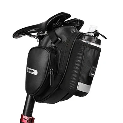 Abbildung von Rhinowalk Fahrrad Satteltasche Flaschenhalter Sitztasche Fahrradtasche Radtasche mit Regenschutz für Mountainbike Rennräder