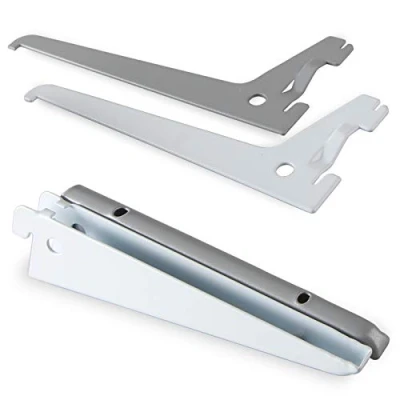 Abbildung von PRIOstahl® Regalträger 10 Stück 470mm weiss 2 Reihig Regalsystem für Wandschiene Regalhalter