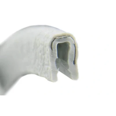 Abbildung von KS0 1G Kantenschutzprofil von SMI Kantenschutzprofi PVC Gummi Klemmprofil Kantenschutz Grau einfache Montage, selbstklemmend ohne Kleber Klemmbereich 0 1 mm (30 m)